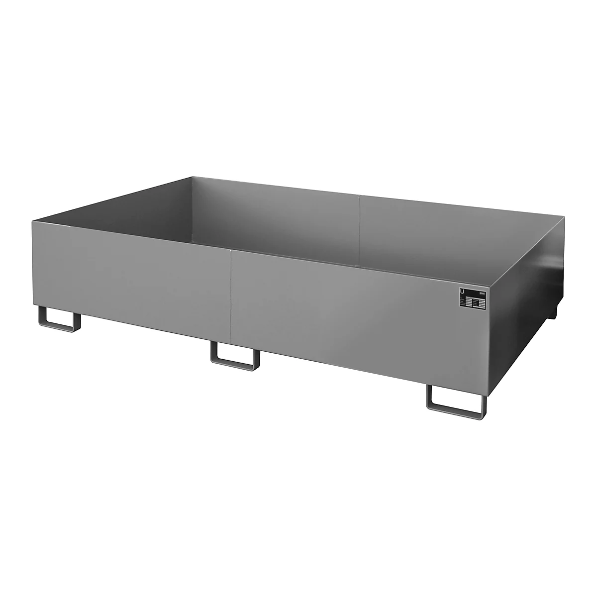 Bac de rayonnage type RW/RW 2200-2, sans caillebotis, gris RAL7005