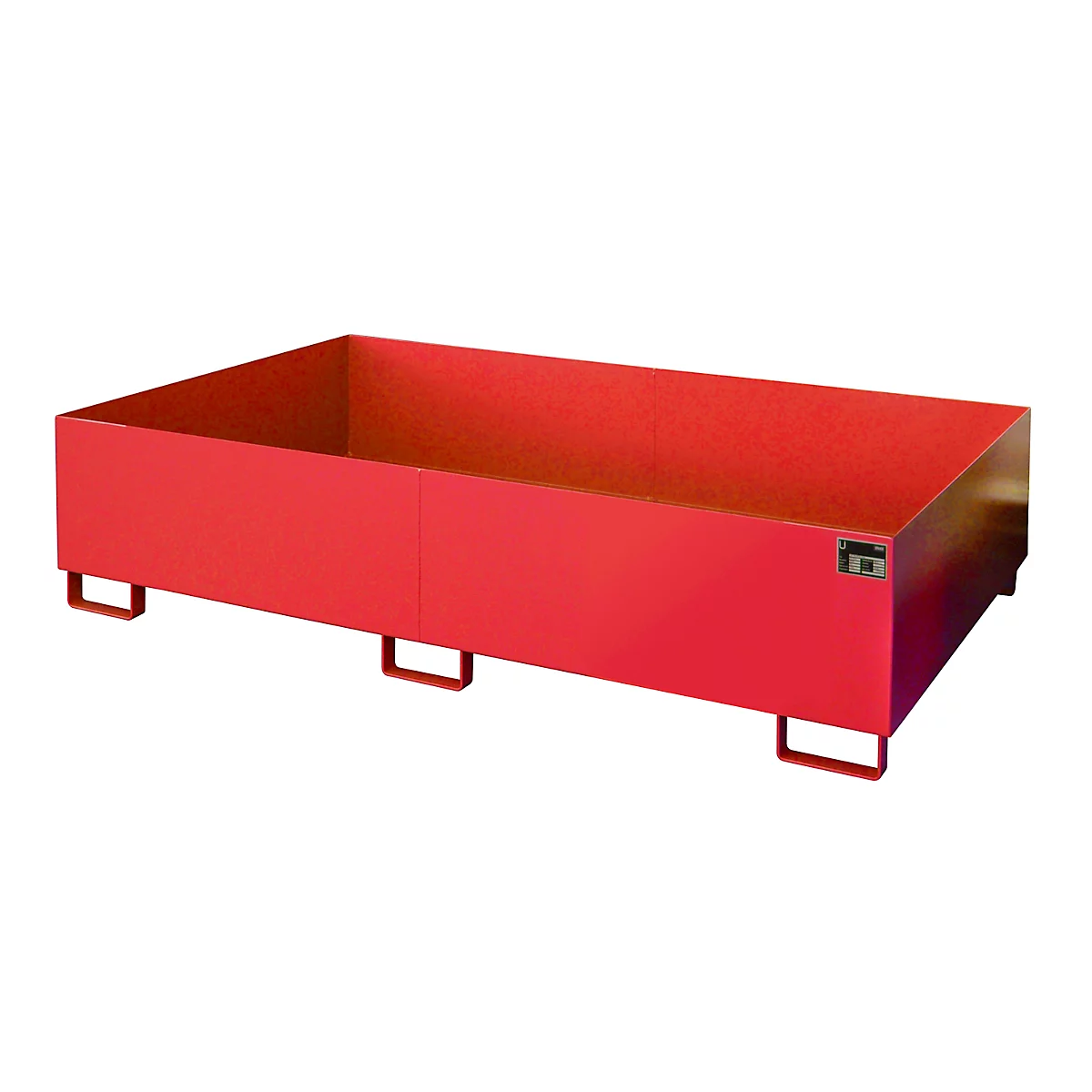 Bac de rayonnage type RW/RW 2200-2, sans caillebotis, rouge RAL3000