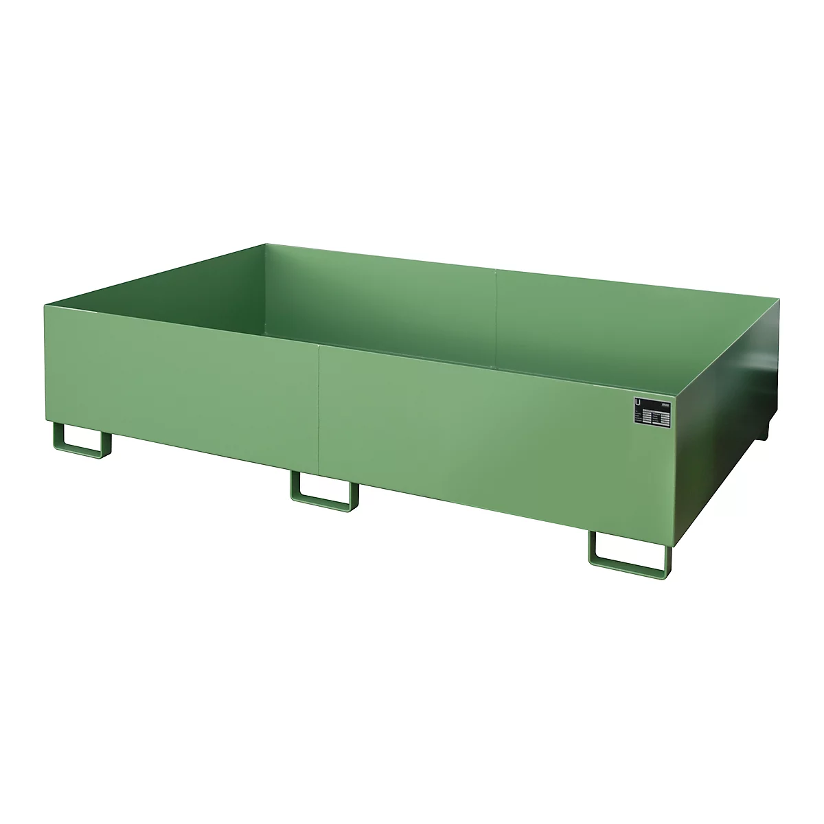 Bac de rayonnage type RW/RW 2200-2, sans caillebotis, vert RAL6011