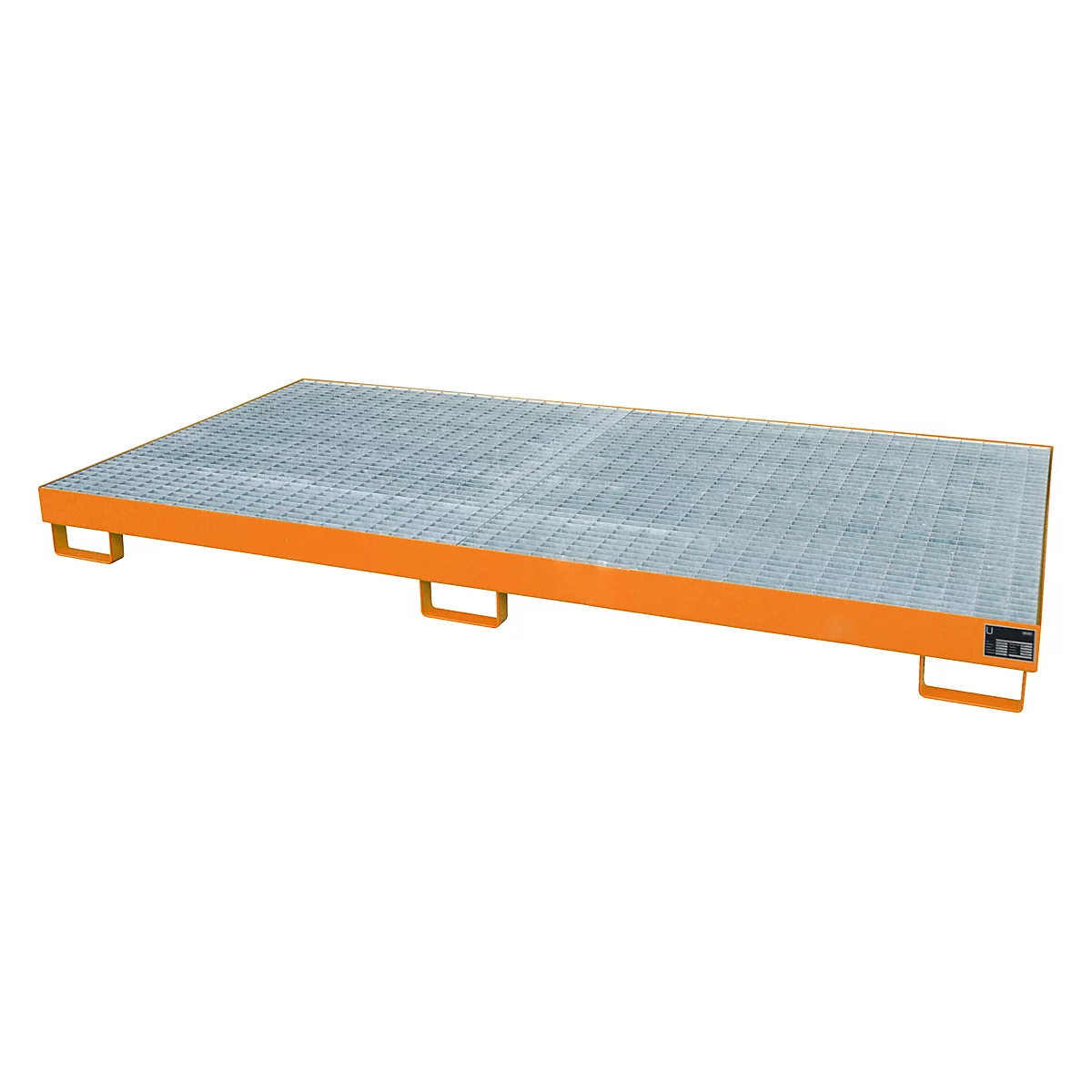 Bac de rayonnage type RW/RW 2700-1, avec caillebotis, orange RAL2000