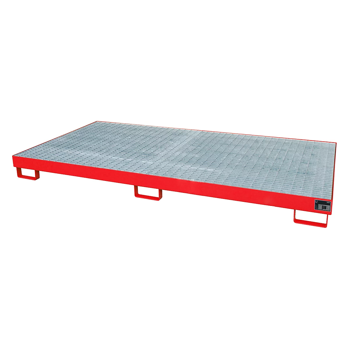 Bac de rayonnage type RW/RW 2700-1, avec caillebotis, rouge RAL3000