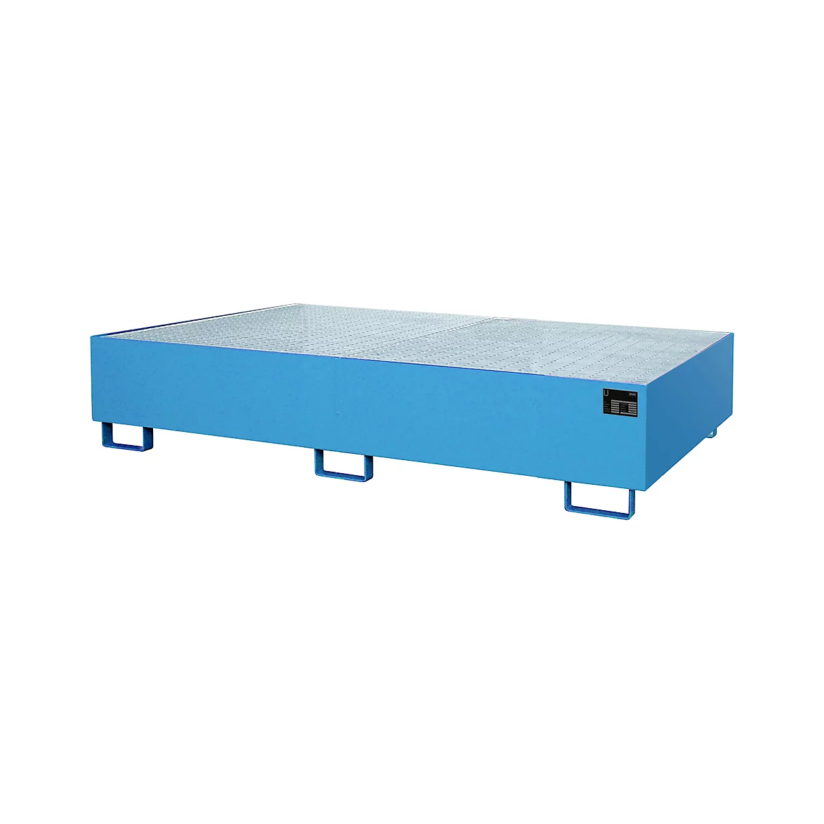 Bac de rayonnage type RW/RW 2700-2, avec caillebotis, bleu RAL5012