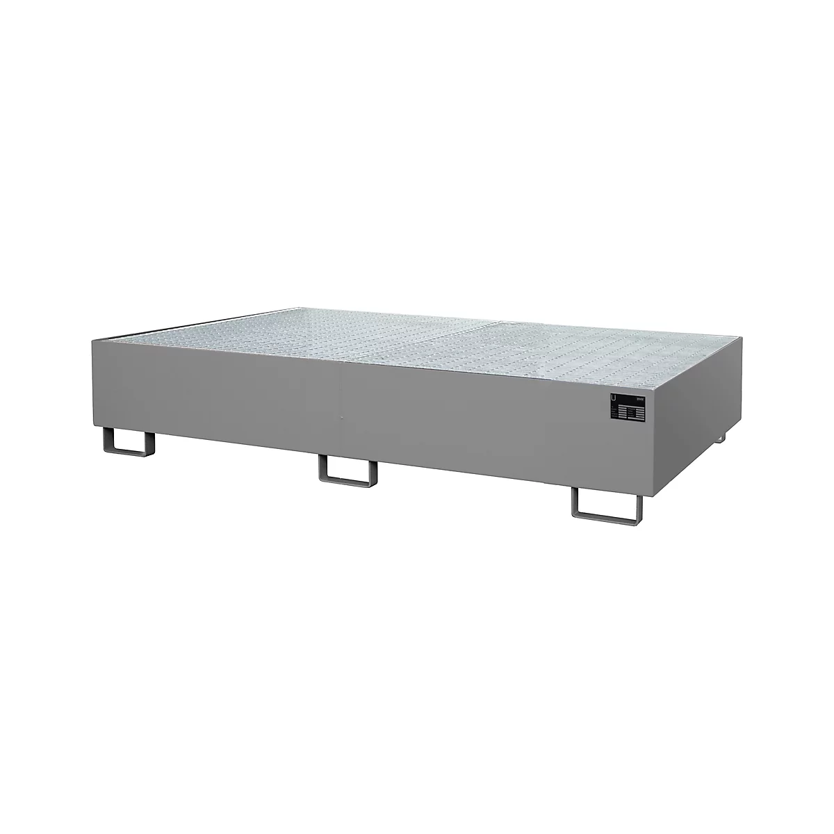 Bac de rayonnage type RW/RW 2700-2, avec caillebotis, gris RAL7005