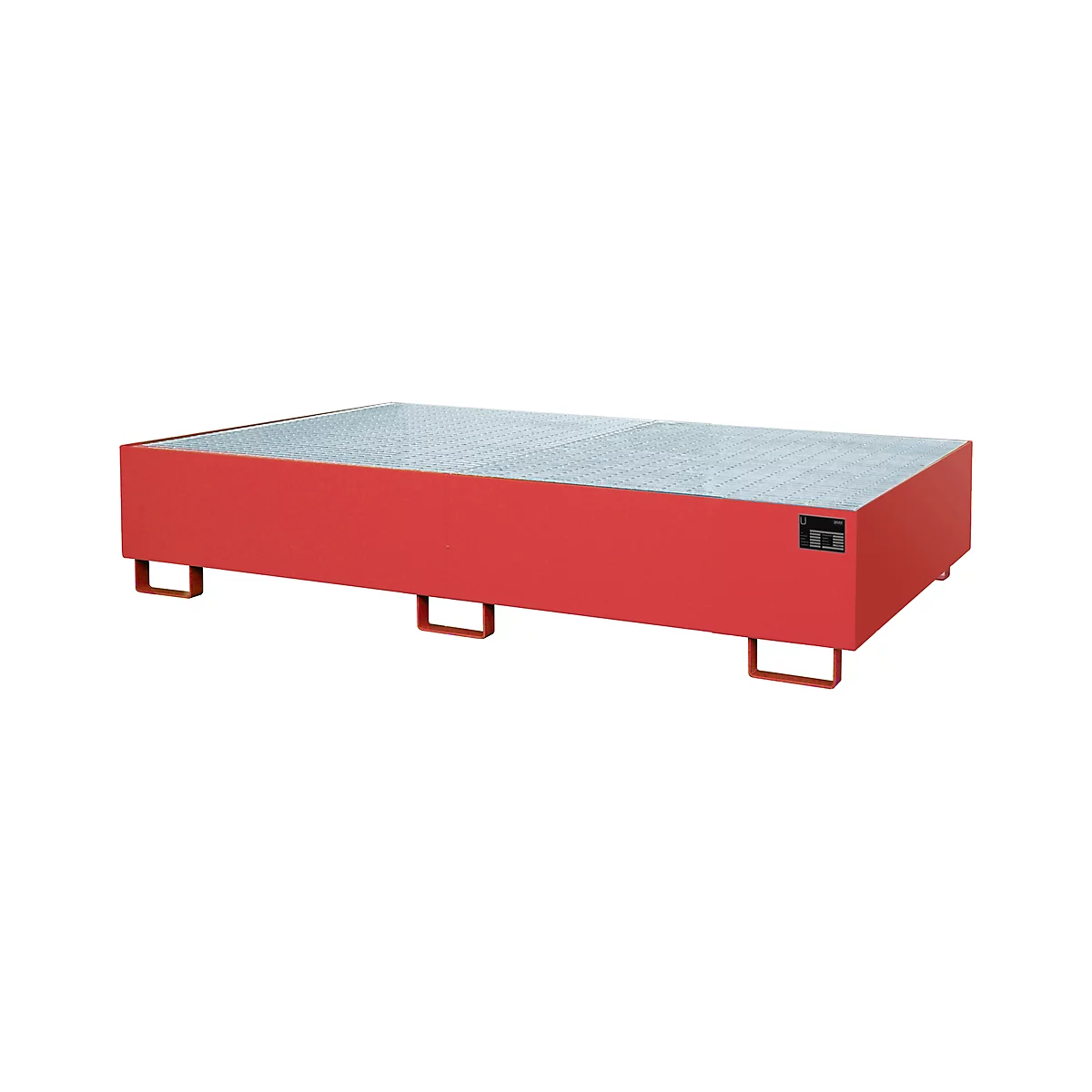 Bac de rayonnage type RW/RW 2700-2, avec caillebotis, rouge RAL3000