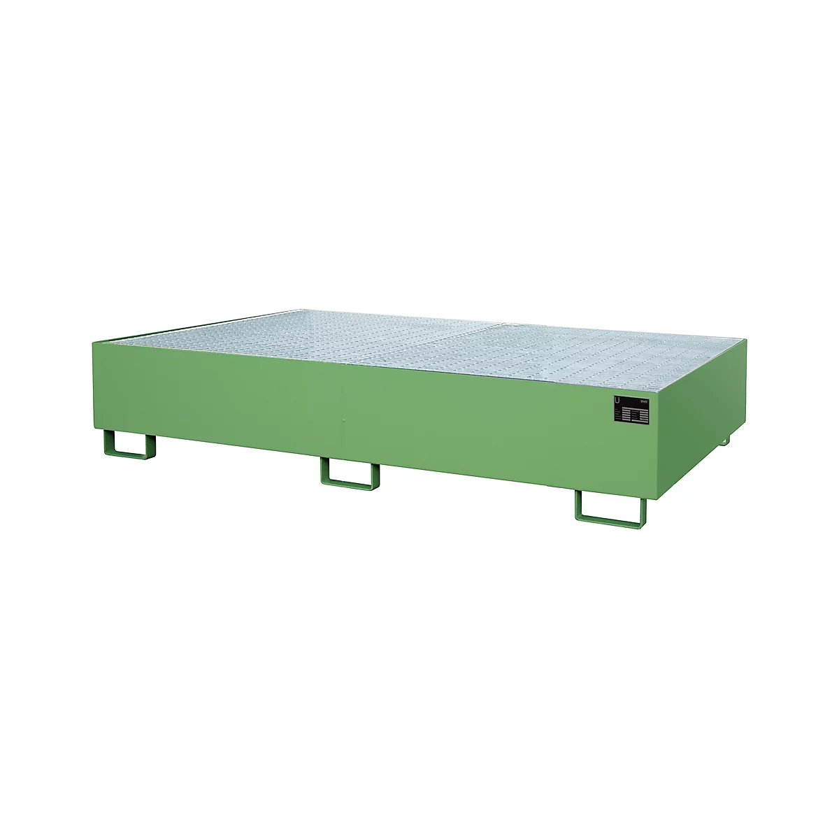 Bac de rayonnage type RW/RW 2700-2, avec caillebotis, vert RAL6011