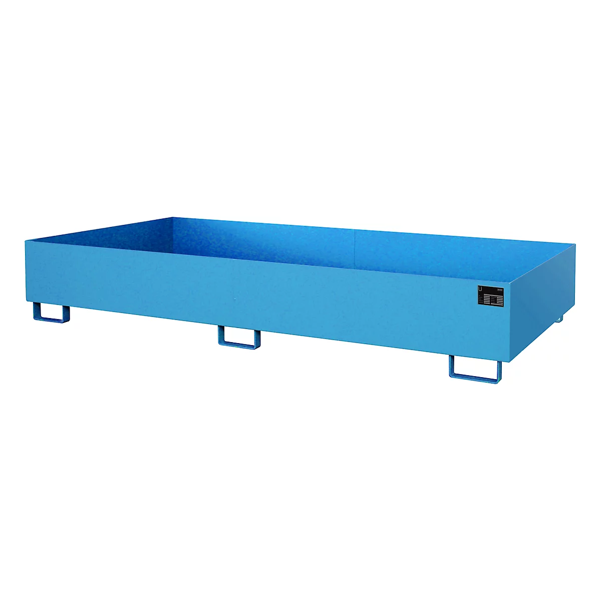 Bac de rayonnage type RW/RW 2700-2, sans caillebotis, bleu RAL5012