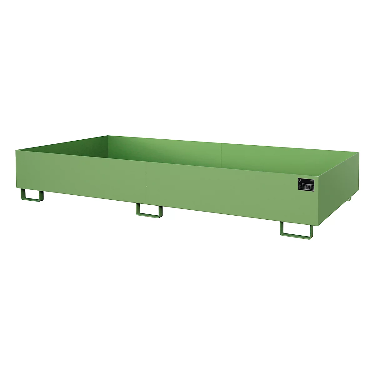 Bac de rayonnage type RW/RW 2700-2, sans caillebotis, vert RAL6011