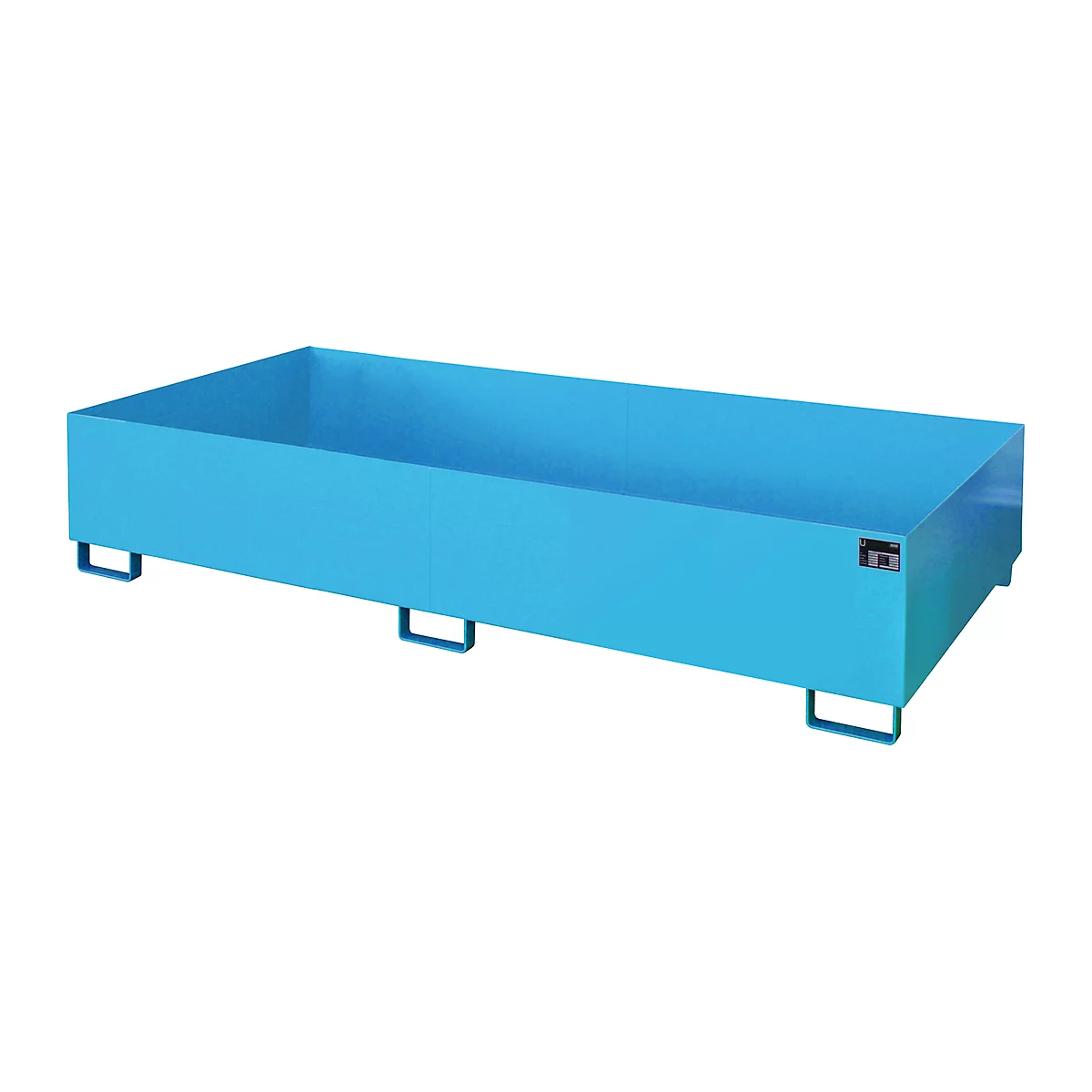 Bac de rayonnage type RW/RW 2700-3, sans caillebotis, bleu RAL5012