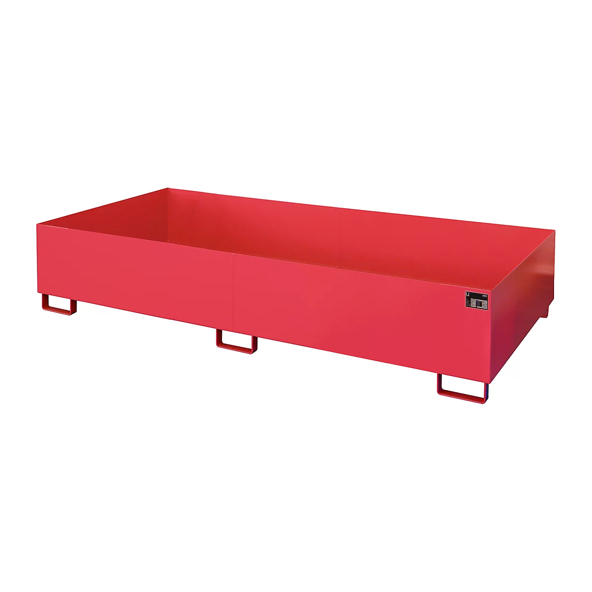Bac de rayonnage type RW/RW 2700-3, sans caillebotis, rouge RAL3000