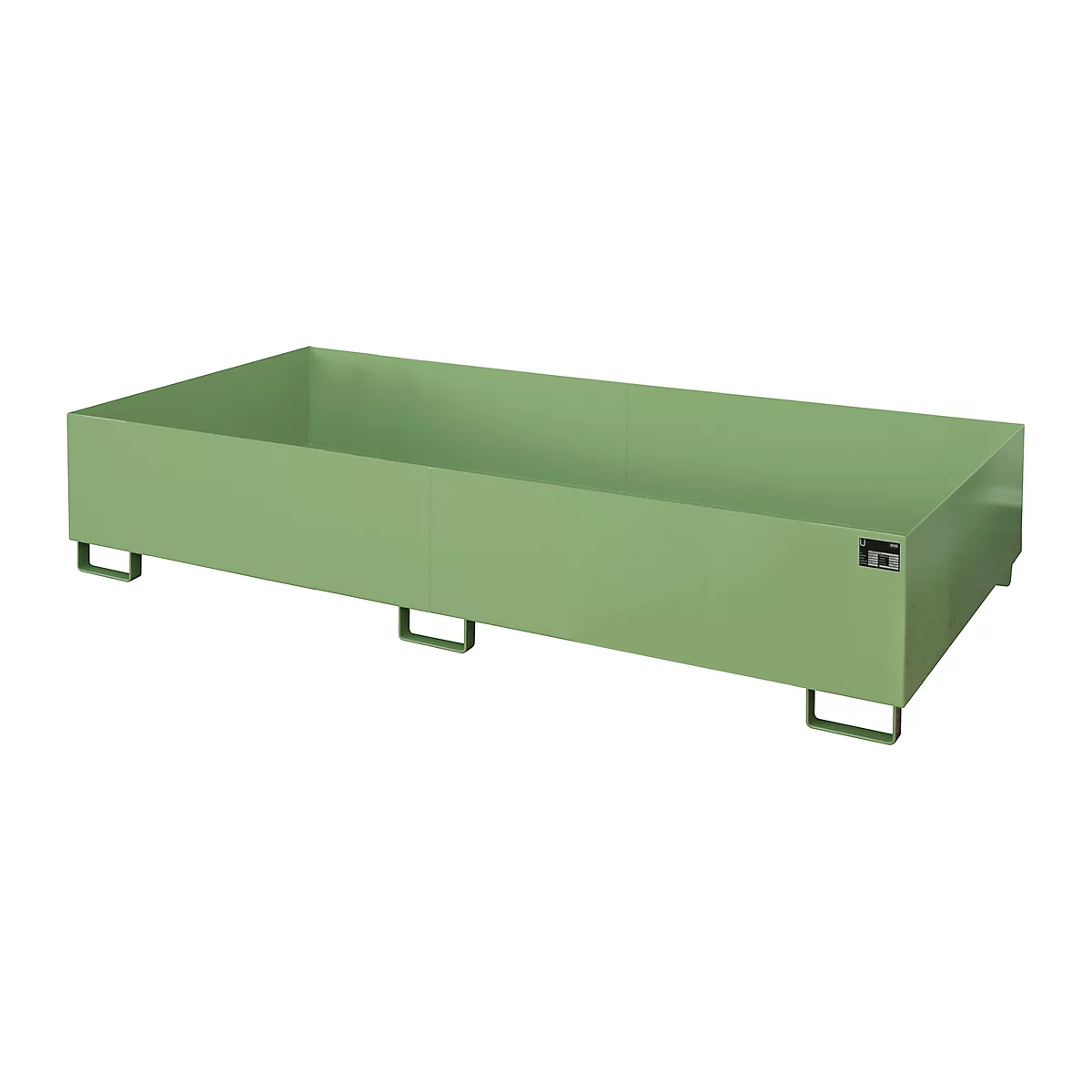 Bac de rayonnage type RW/RW 2700-3, sans caillebotis, vert RAL6011