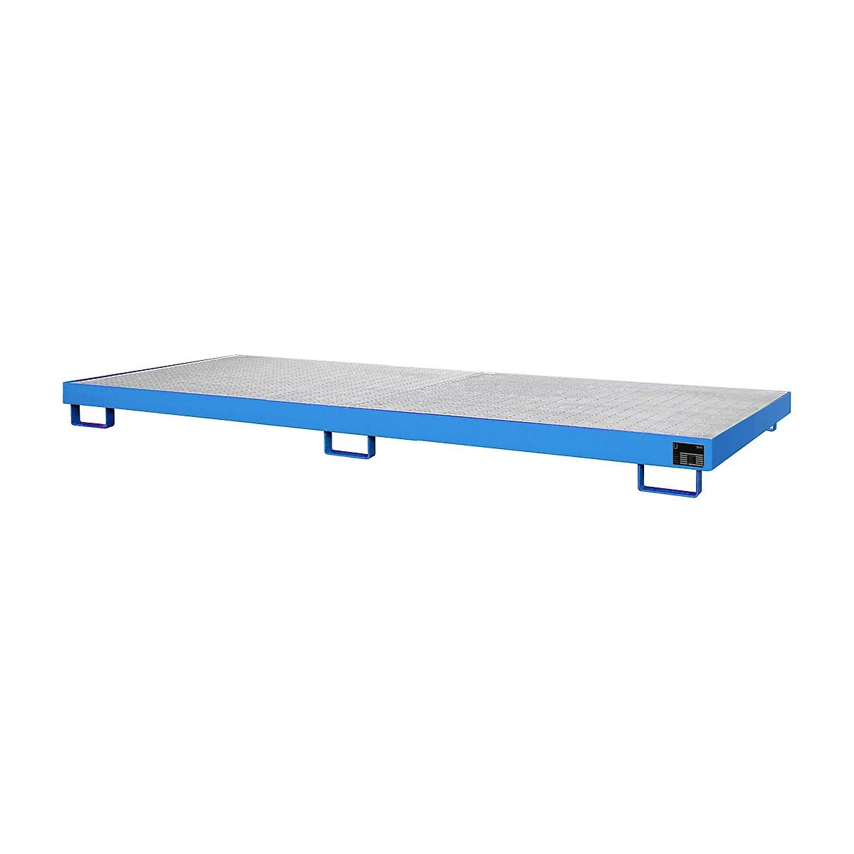 Bac de rayonnage type RW/RW 3300-1, avec caillebotis, bleu RAL5012