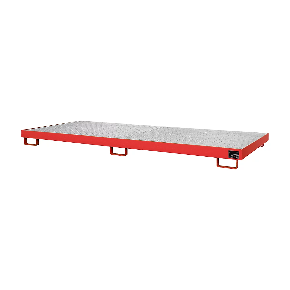 Bac de rayonnage type RW/RW 3300-1, avec caillebotis, rouge RAL3000