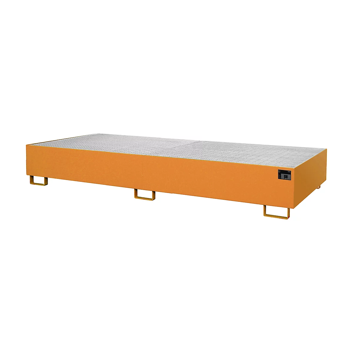 Bac de rayonnage type RW/RW 3300-2, avec caillebotis, orange RAL2000