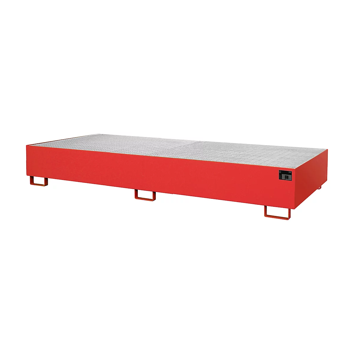 Bac de rayonnage type RW/RW 3300-2, avec caillebotis, rouge RAL3000