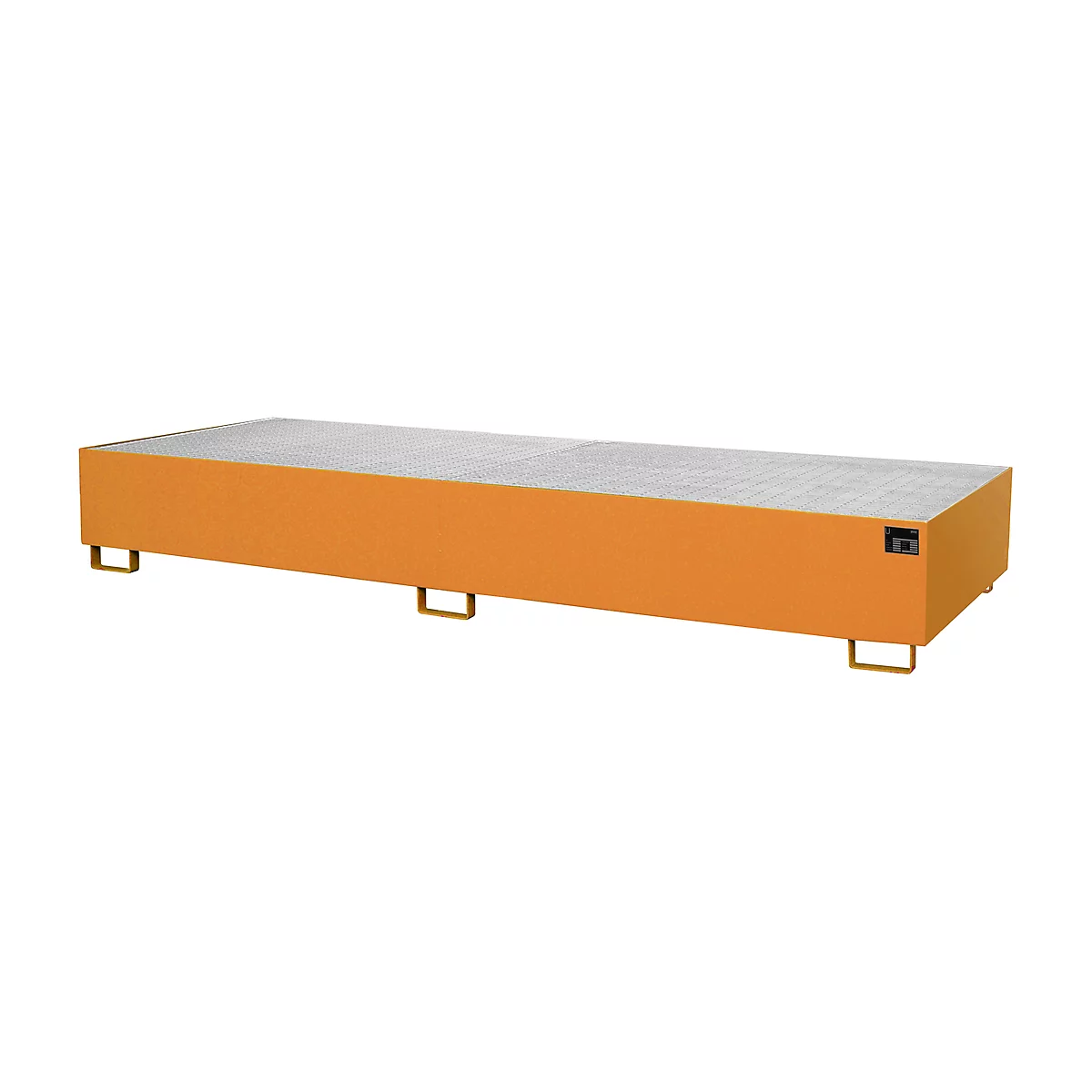 Bac de rayonnage type RW/RW 3600-3, avec caillebotis, orange RAL2000