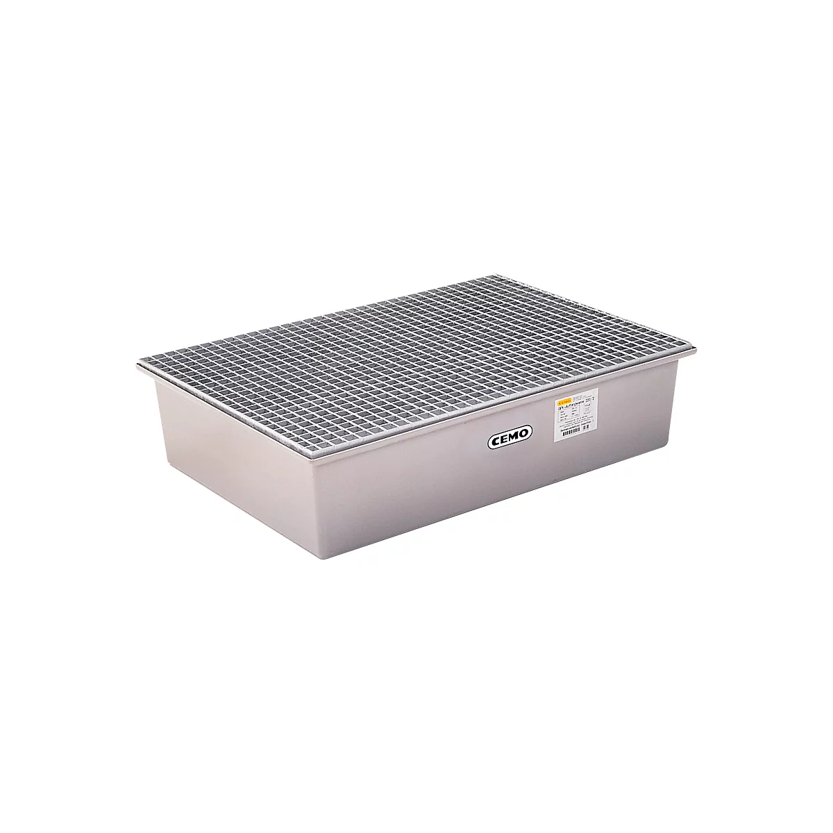 Bac de rétention 220/2 - en plastique renforcé de fibres de verre (PVR) - 220 litres - pour 2 fûts de 220 litres -L 1280 x l. 850 x H 270 mm - avec caillebotis