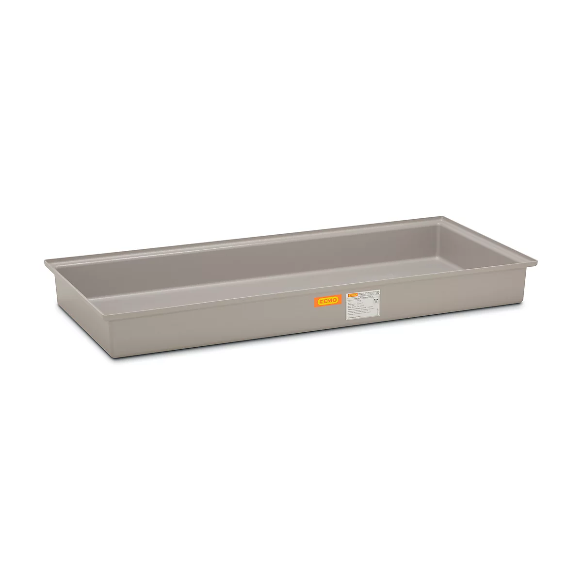 Bac de rétention 220/3 - en plastique renforcé de fibres de verre (PVR) - 220 litres - pour 3 fûts de 220 litres - L 1880 x l. 850 x H 190 mm - sans caillebotis