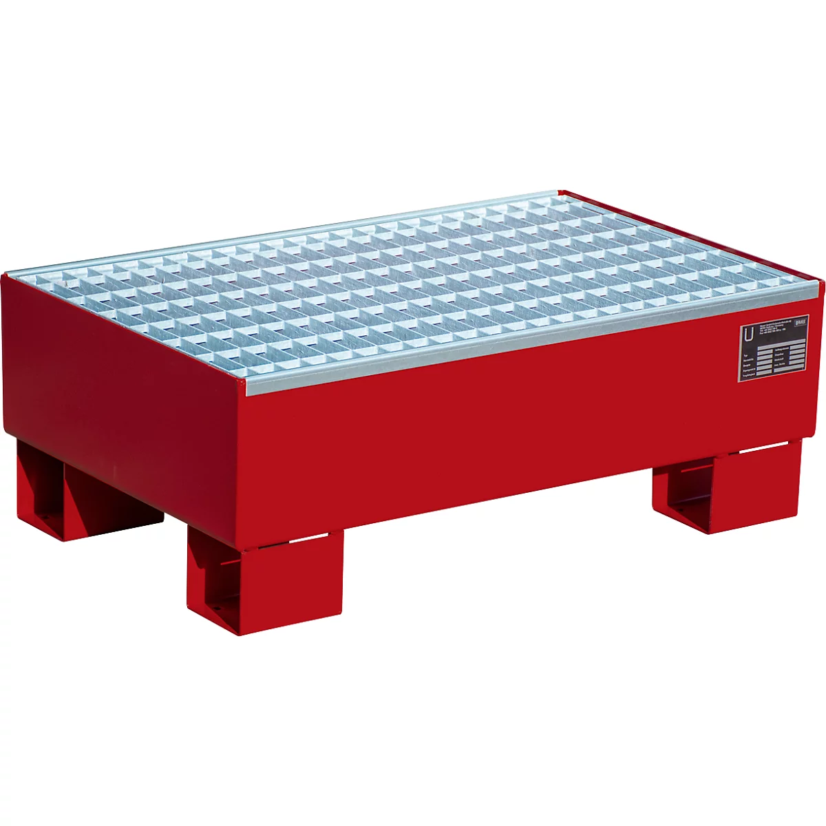 Bac de rétention AW 60-1/M rouge RAL3000