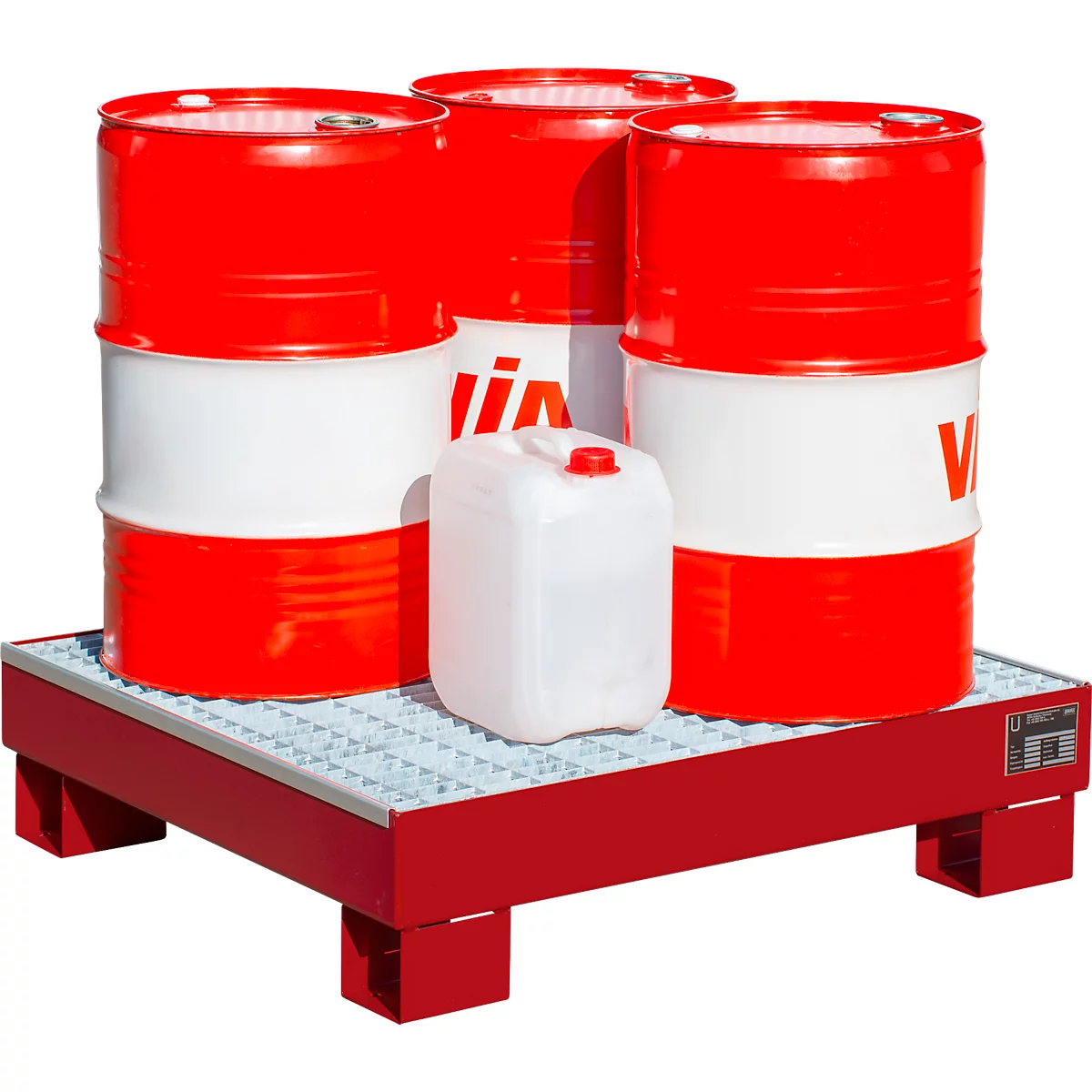 Bac de rétention AW 60-2/M rouge RAL3000