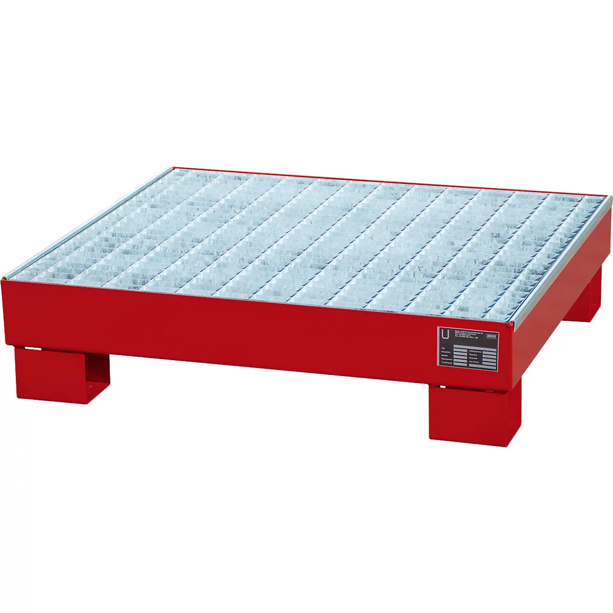 Bac de rétention AW 60-2/M rouge RAL3000