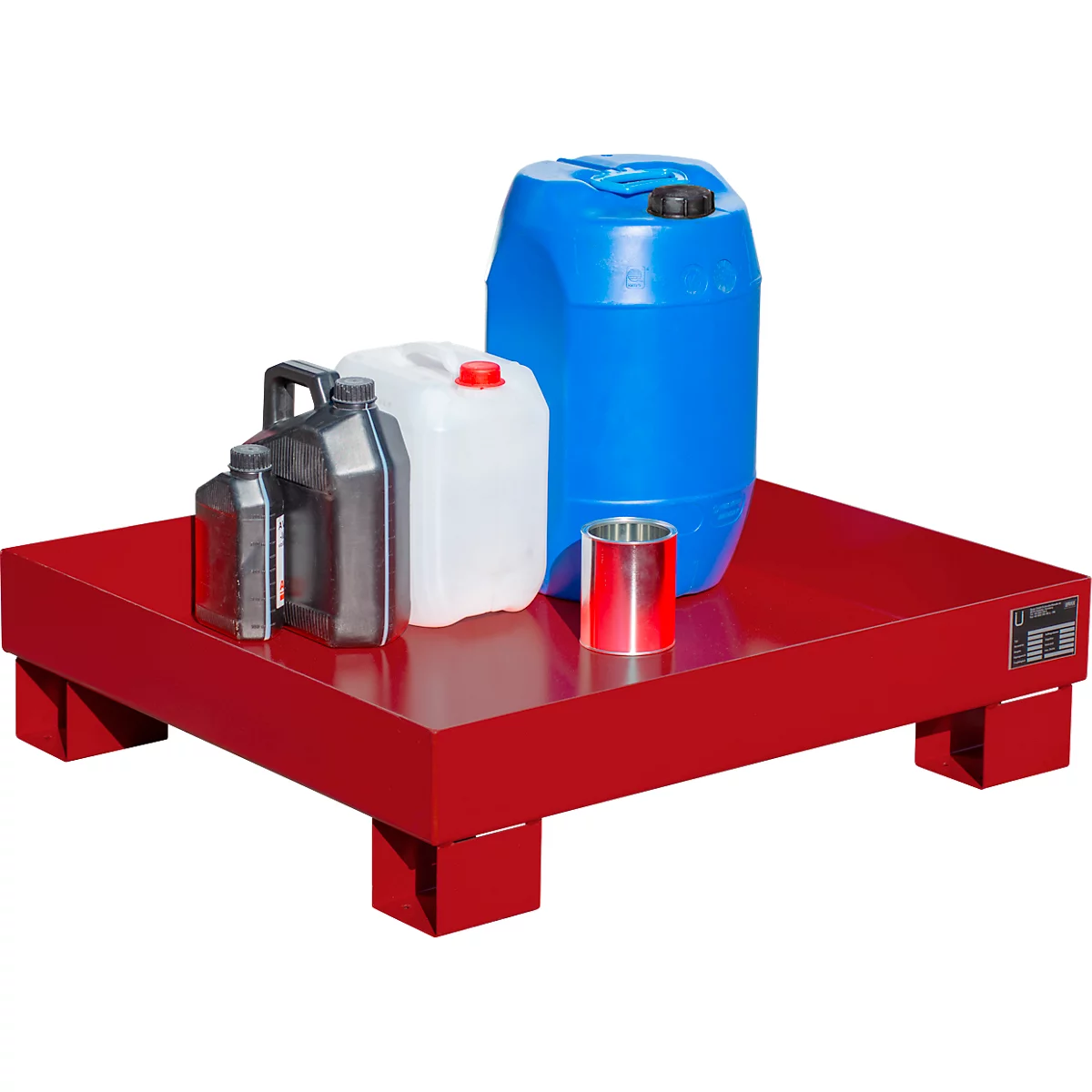 Bac de rétention AW60-2 rouge RAL3000