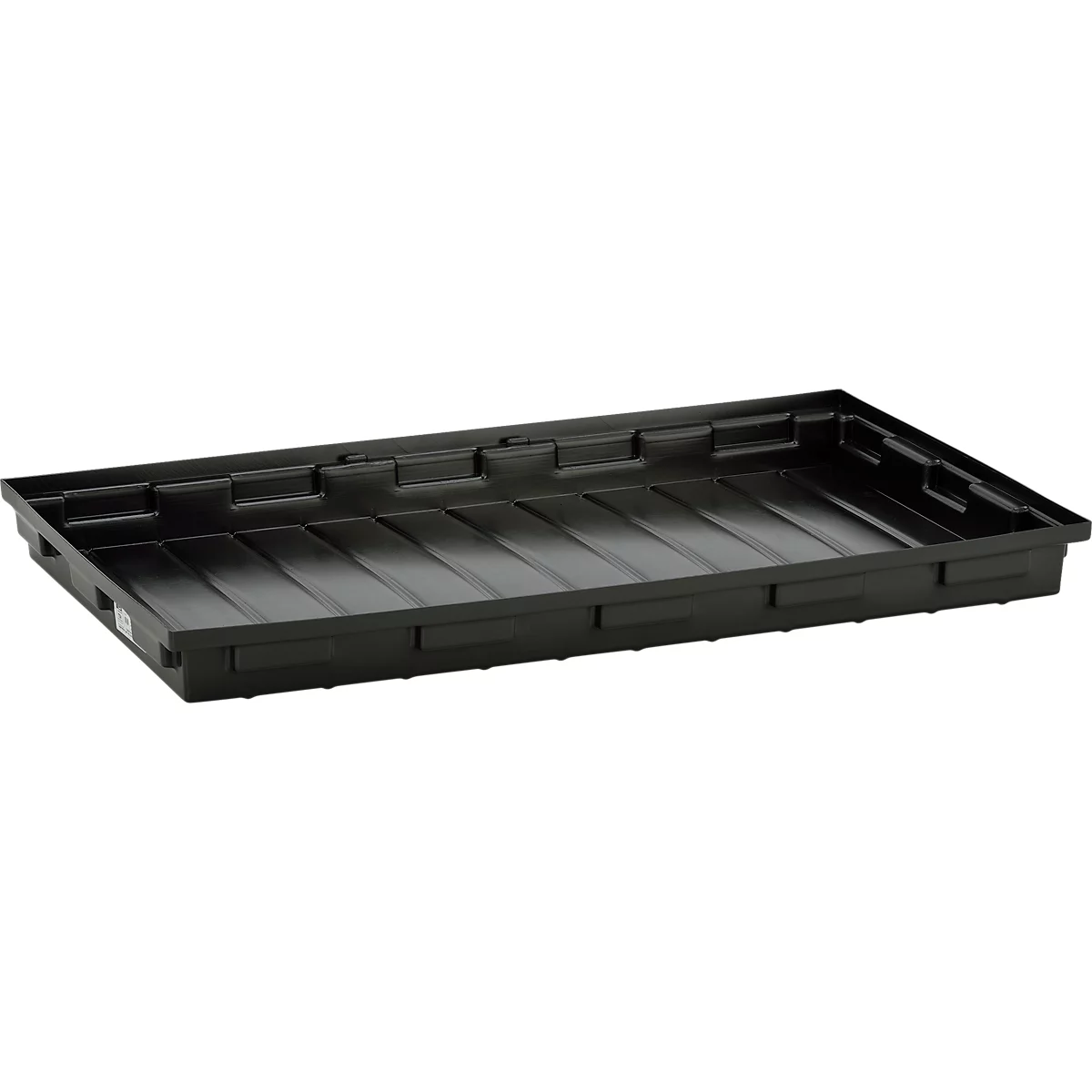 Bac de rétention CEMO, polyéthylène, capacité de 30 l, sans grille, L 980 x l 600 x H 85 mm