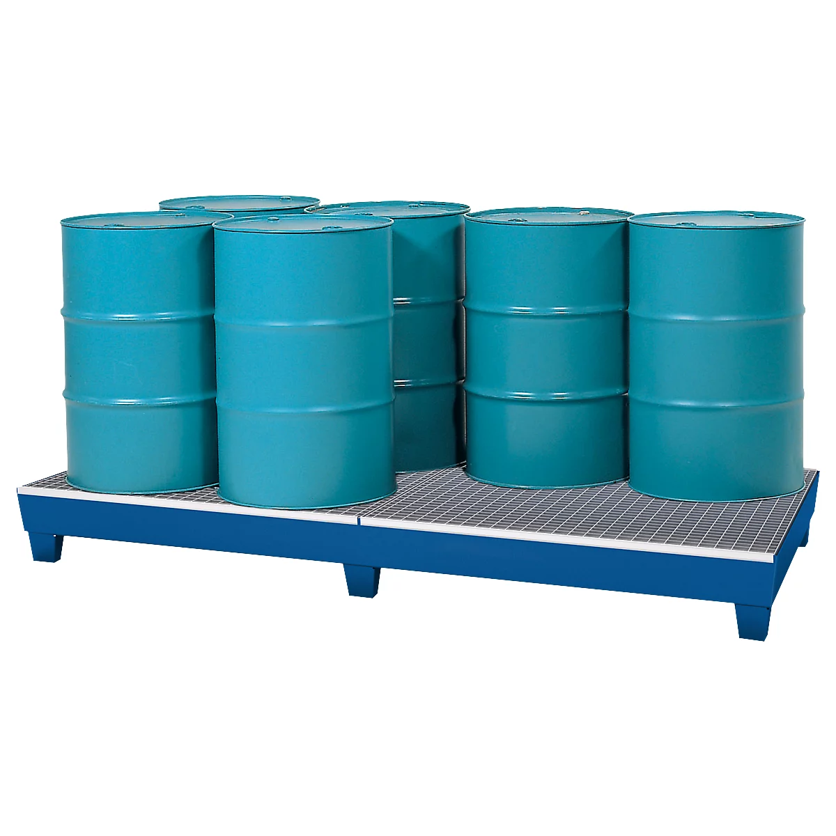 Bac de rétention WG 28, pour 8 fûts de 200 L, laqué