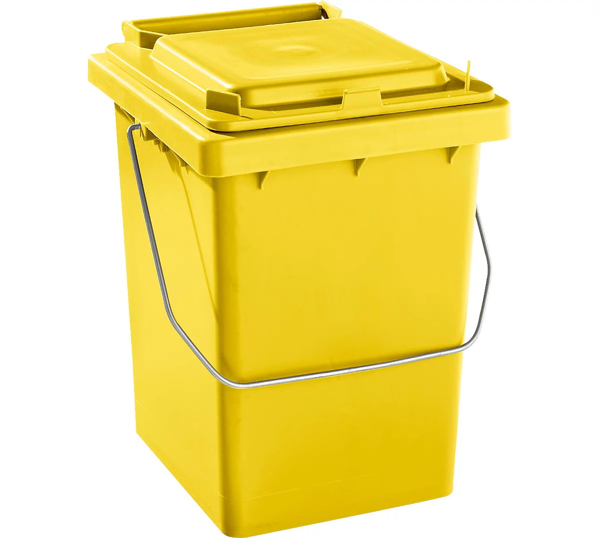 Bac de tri sélectif et de stockage Mülli, l. 175 x P 195 x H 300 mm, 10 litres, jaune
