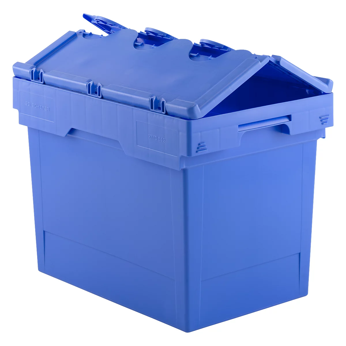 Bac emboîtable et gerbable KMB DH642 KONISCHE, avec couvercle, 74 L