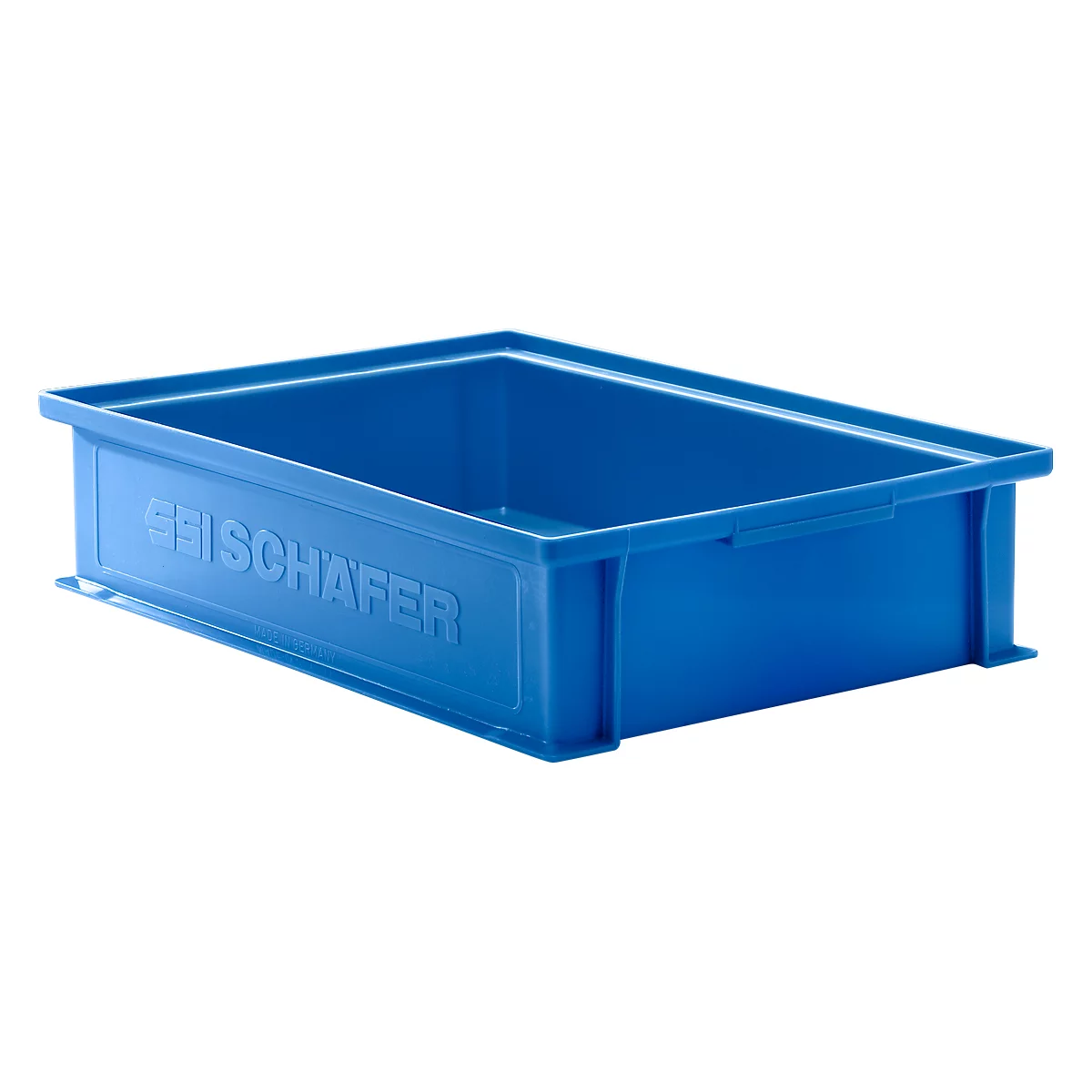 Bac gerbable série 14/6-2G, en polypropylène, avec poignée encastrée, capacité 10,3 L, bleu