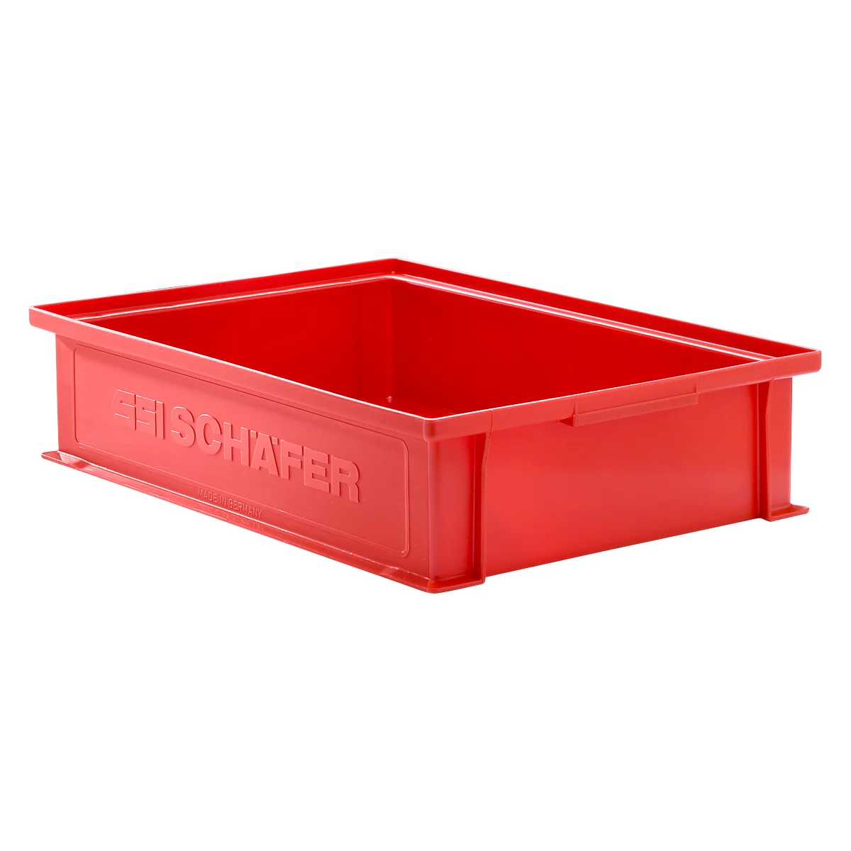 Bac gerbable série 14/6-2G, en polypropylène, avec poignée encastrée, capacité 10,3 L, rouge