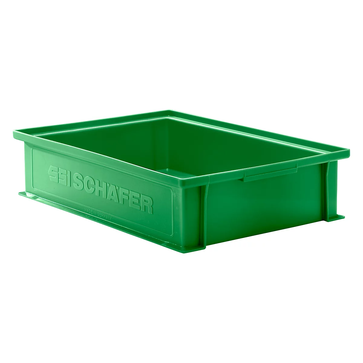 Bac gerbable série 14/6-2G, en polypropylène, avec poignée encastrée, capacité 10,3 L, vert