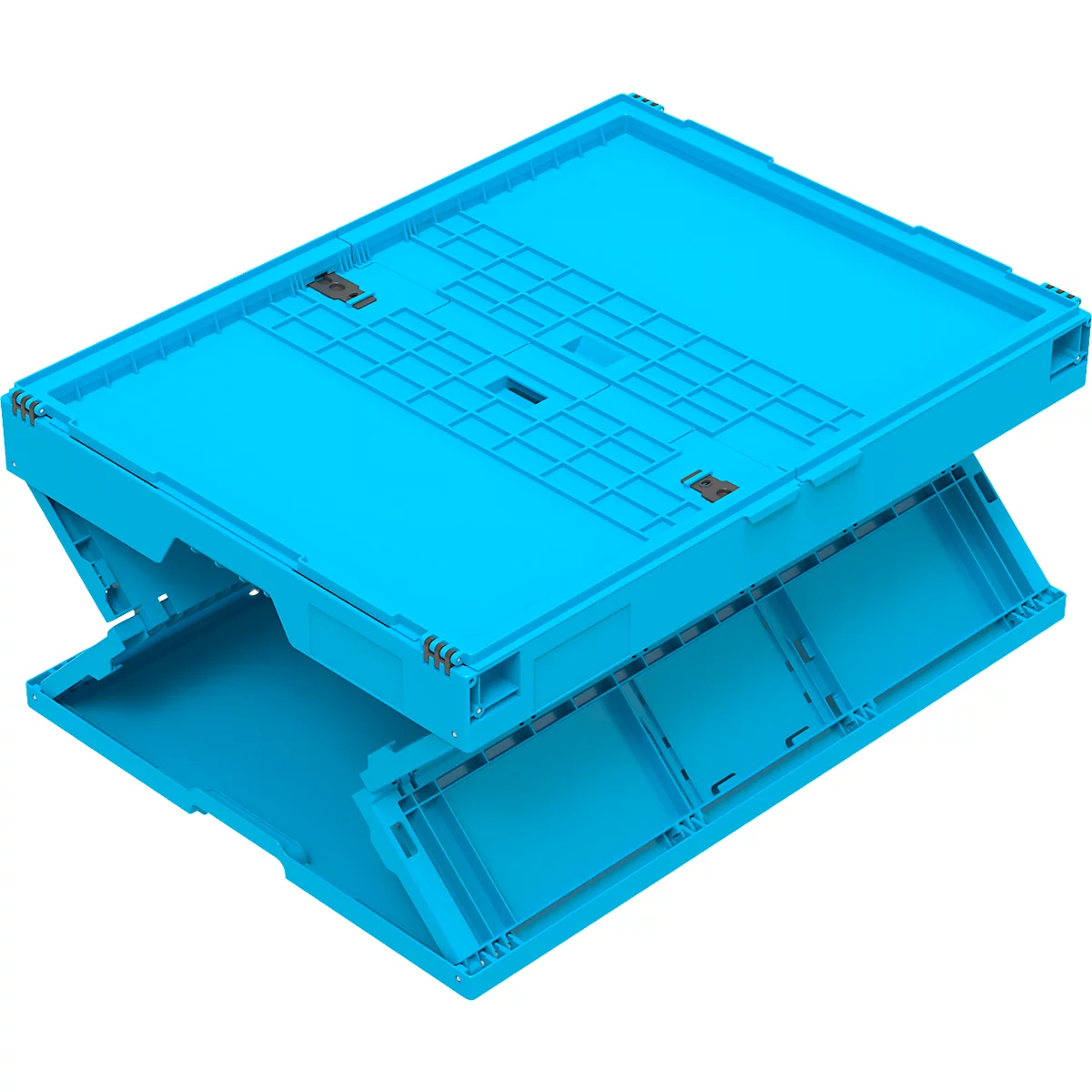 Bac pliable dimensions Euro 8645 DS, avec couvercle, bleu
