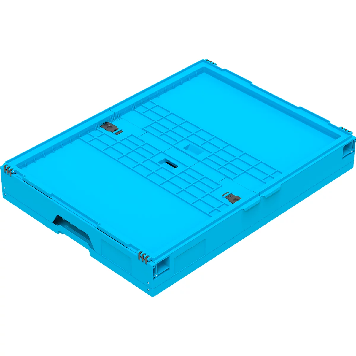 Bac pliable dimensions Euro 8645 DS, avec couvercle, bleu