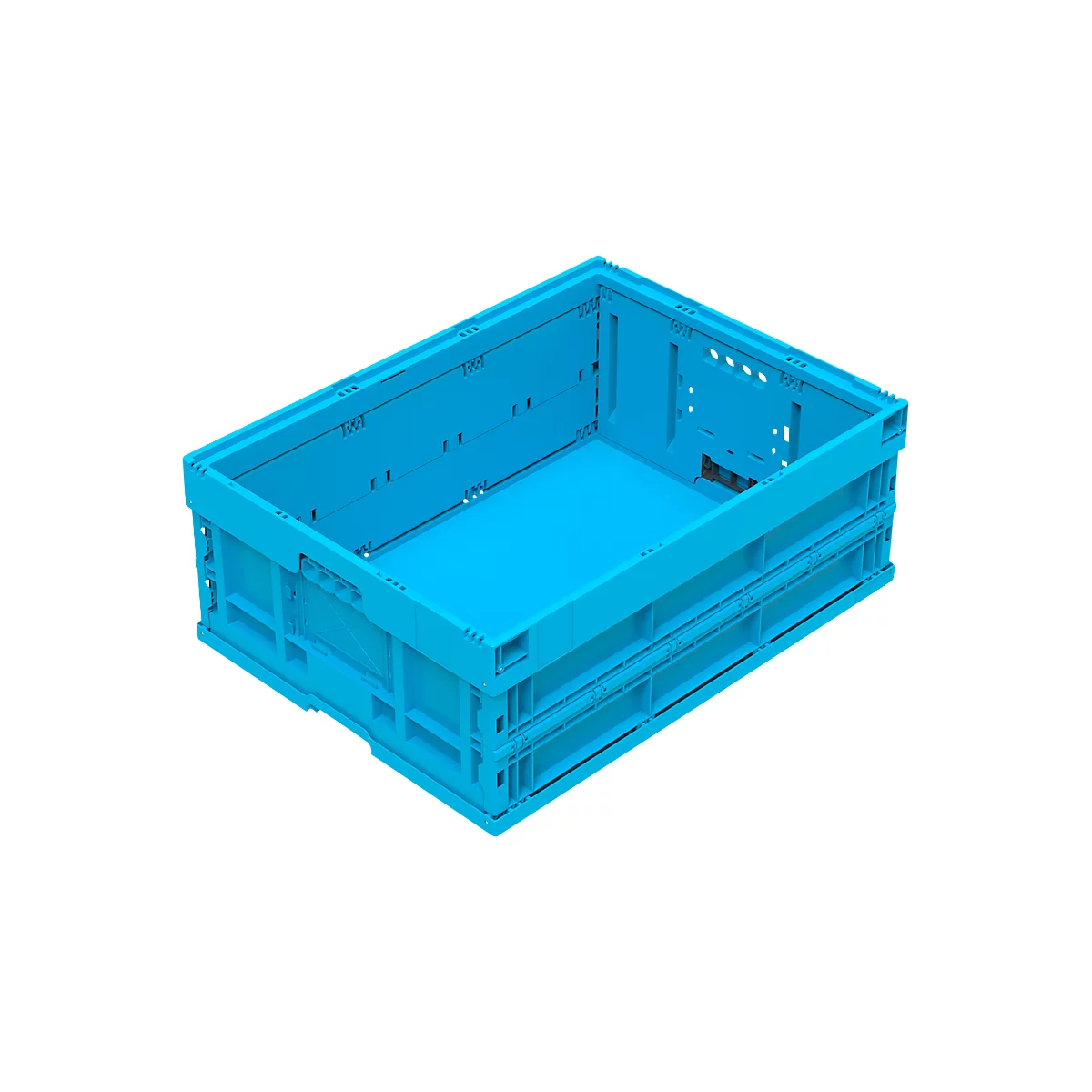 Bac pliable Euro 8622 V1 - polypropylène - L 800 x l 600 x H 220 mm - 70 l - bleu