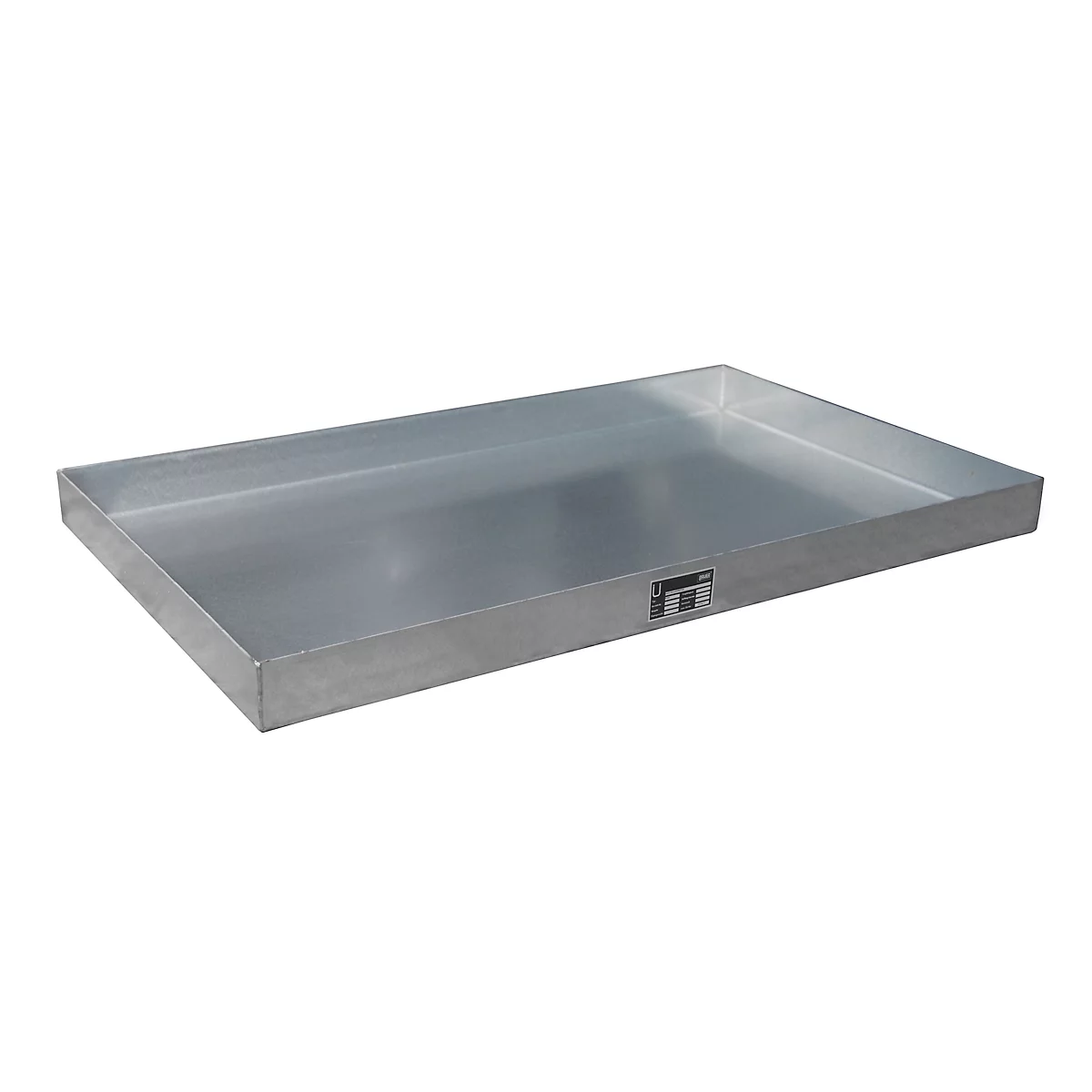 Bac pour petits récipients Bauer KGW 3, capacité 28 l, jusqu'à 150 kg, sans grille perforée, L 1000 x P 600 x H 70 mm, acier galvanisé