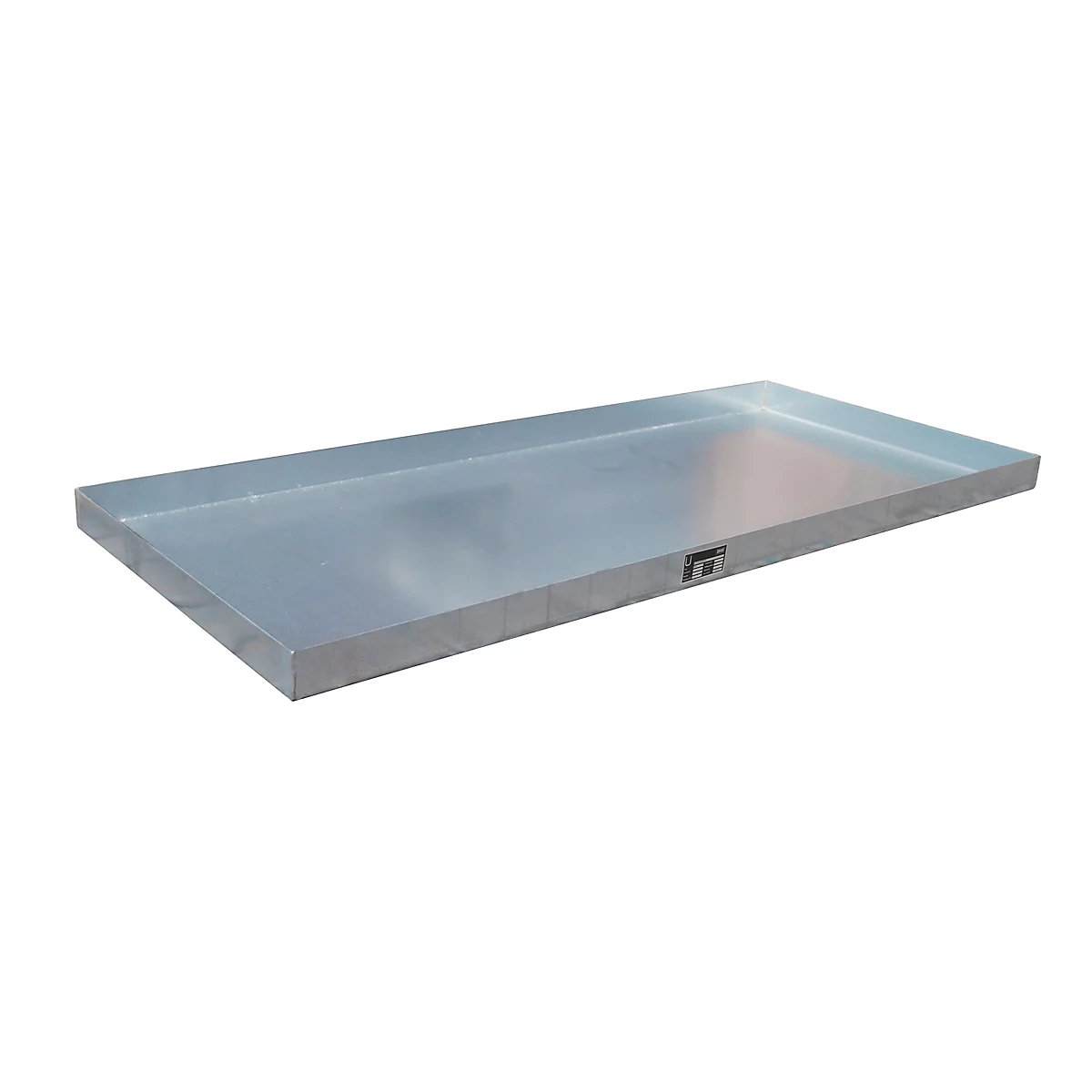 Bac pour petits récipients Bauer KGW 4, capacité 30 l, jusqu'à 150 kg, sans grille perforée, L 1390 x P 600 x H 60 mm, acier galvanisé