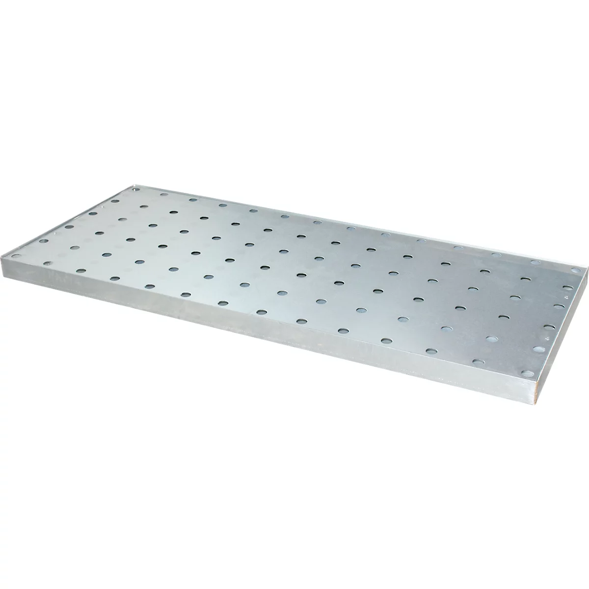 Bac pour petits récipients Bauer KGW 4/M, capacité 28 l, jusqu'à 150 kg, avec grille en tôle perforée, L 1390 x P 600 x H 60 mm, acier galvanisé