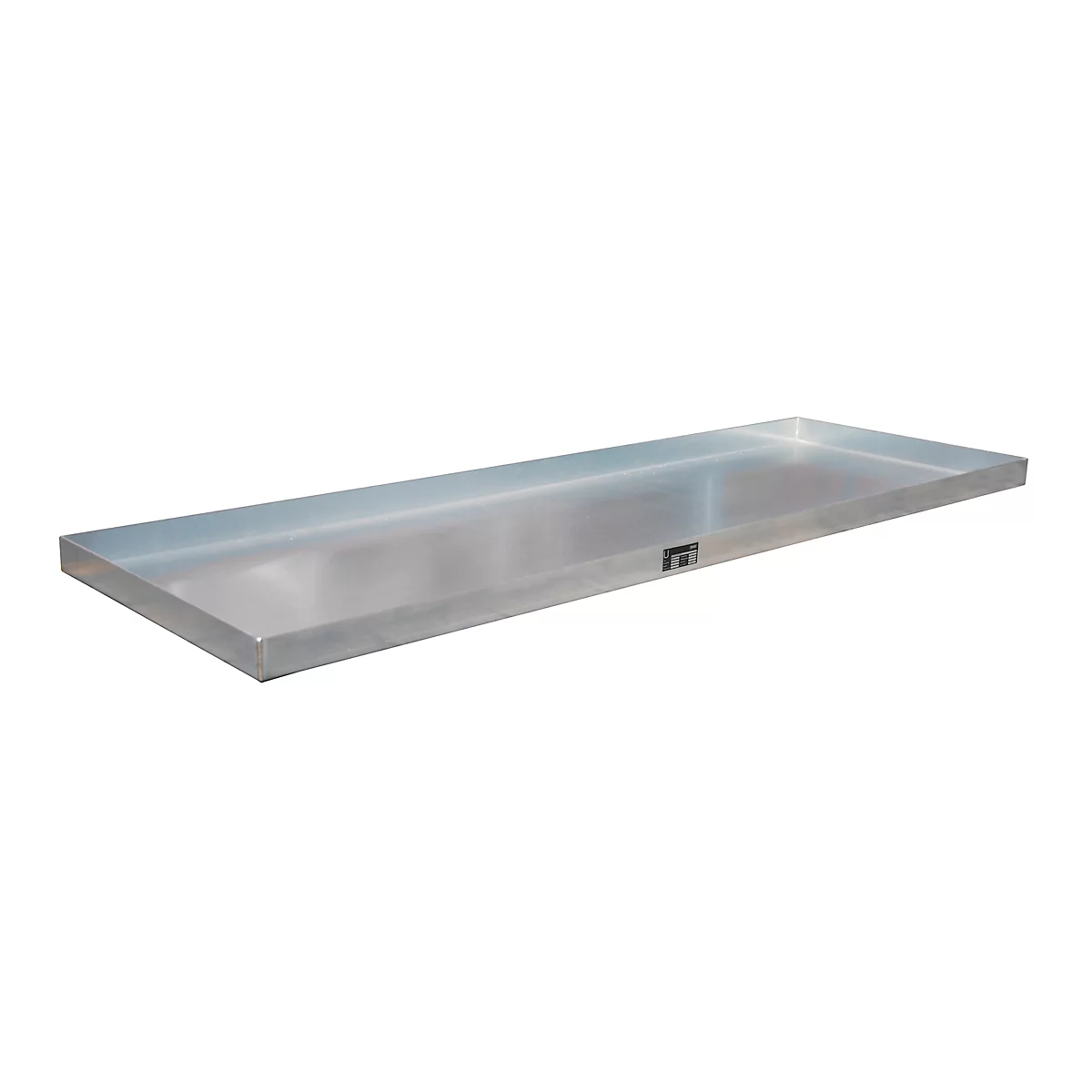 Bac pour petits récipients Bauer KGW 5, capacité 40 l, jusqu'à 150 kg, sans grille perforée, L 1850 x P 600 x H 60 mm, acier galvanisé