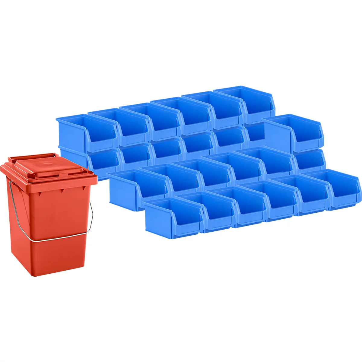 Bacs à bec LF 221 - polypropylène - L 234 x l. 150 x H 122 mm - 2,7 L - bleu - 10 pièces