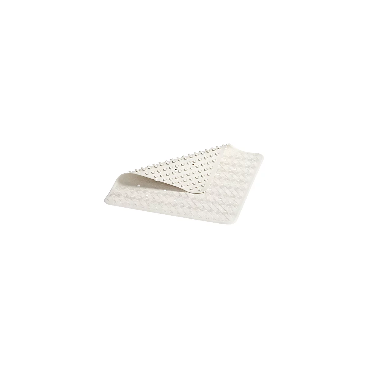 Badematte Rubbermaid® Safti-Grip®, mit Saugnäpfen, schimmelresistent, latexfrei, L 571 x B 355 mm, Gummi, weiß
