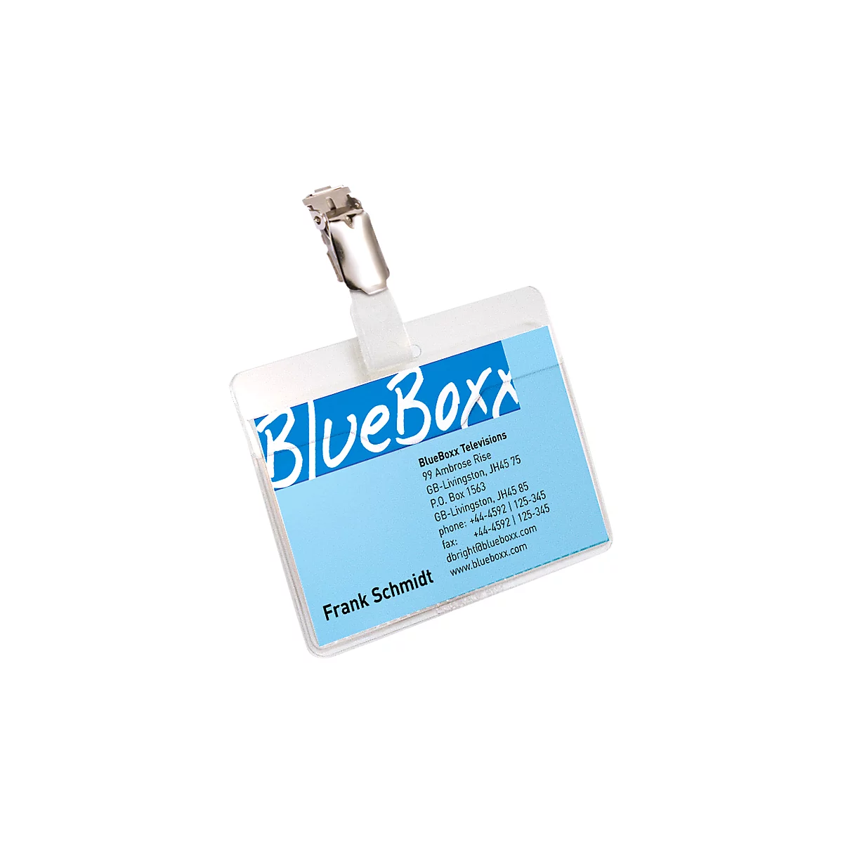 Badge, pour badges d'entreprise, transparent, 25 unités