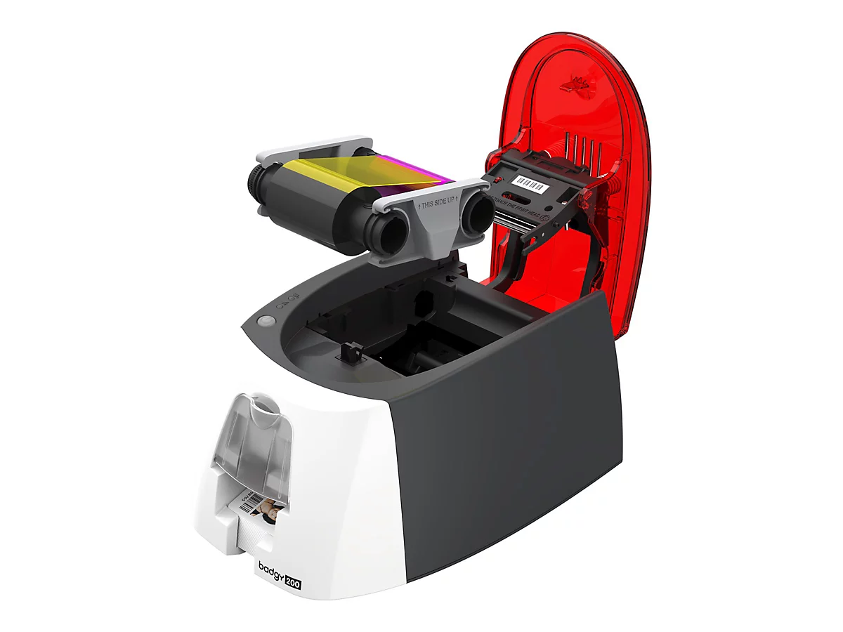 Badgy 200 - Plastikkartendrucker - Farbe - Thermosublimation/thermische Übertragung - CR-80 Card (85.6 x 54 mm) - bis zu 325 Karten/Stunde (einfarbig)/ bis zu 95 Karten/Stunde (Farbe)