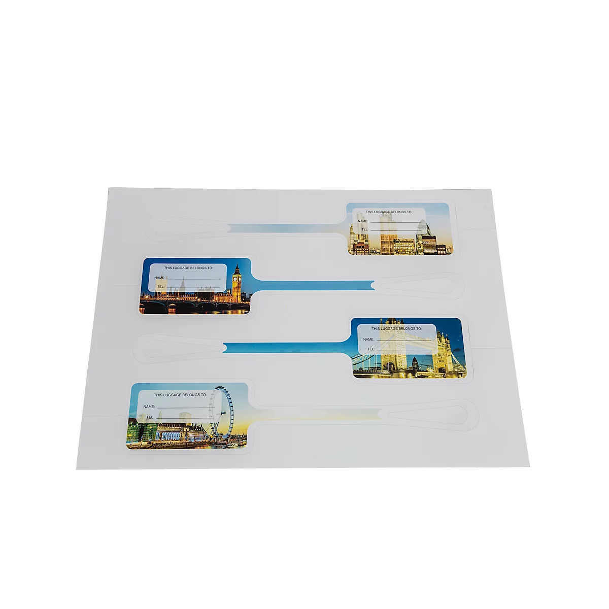 Bagagelabel Xerox Premium NeverTear, A4, voorgesneden, 195 µm, 100 vellen, wit