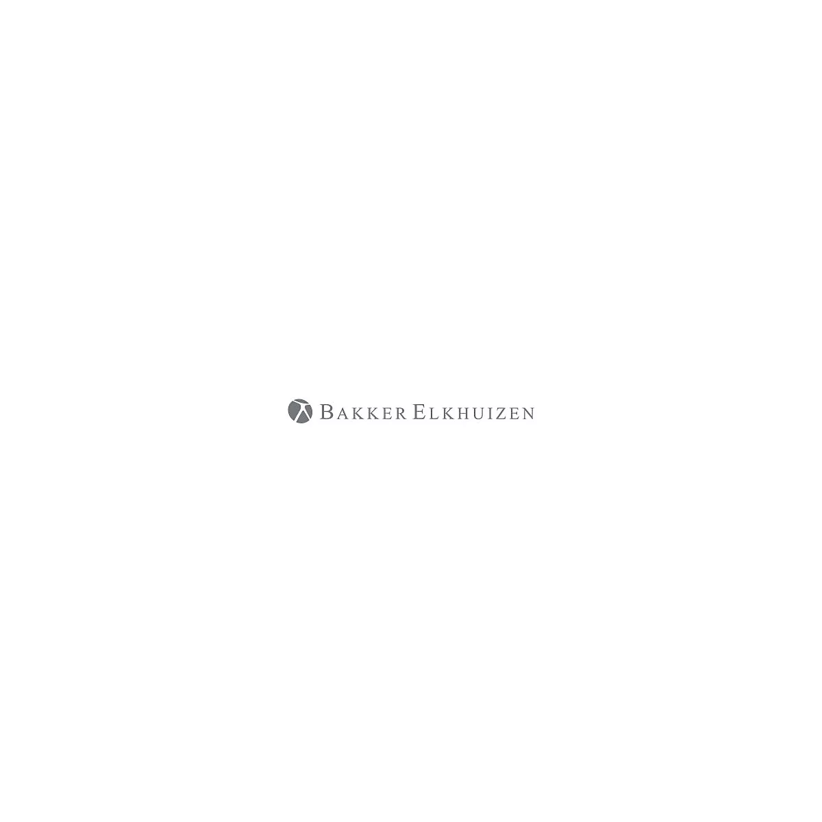 Firmenlogo von Bakker Elkhuizen mit stilisierter Figur in einem Kreis.