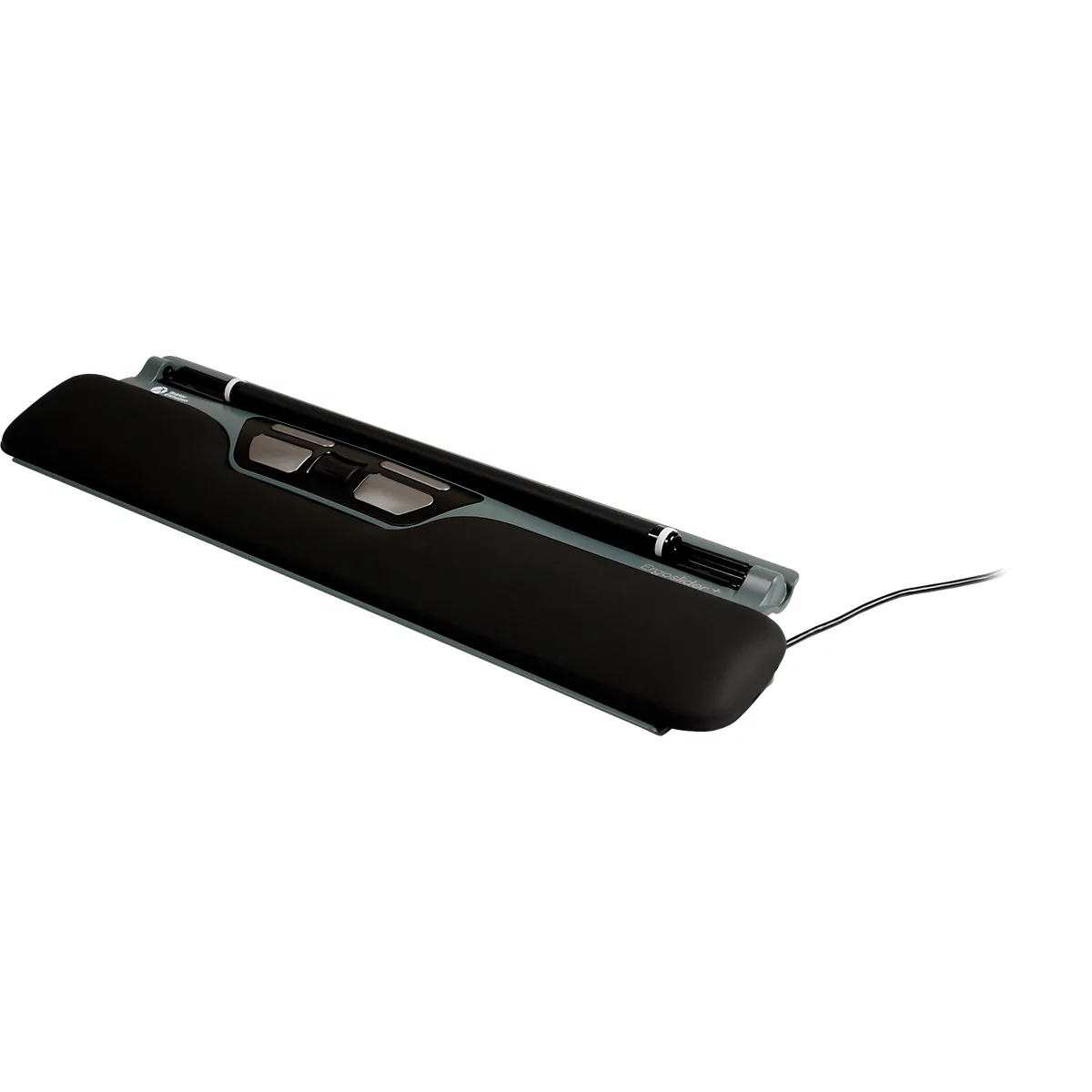 BakkerElkhuizen ErgoSlider+ muis, centraal, ergonomisch, bedraad, scrollbalk, 4 knoppen, USB-A/USB-C, zwart-grijs
