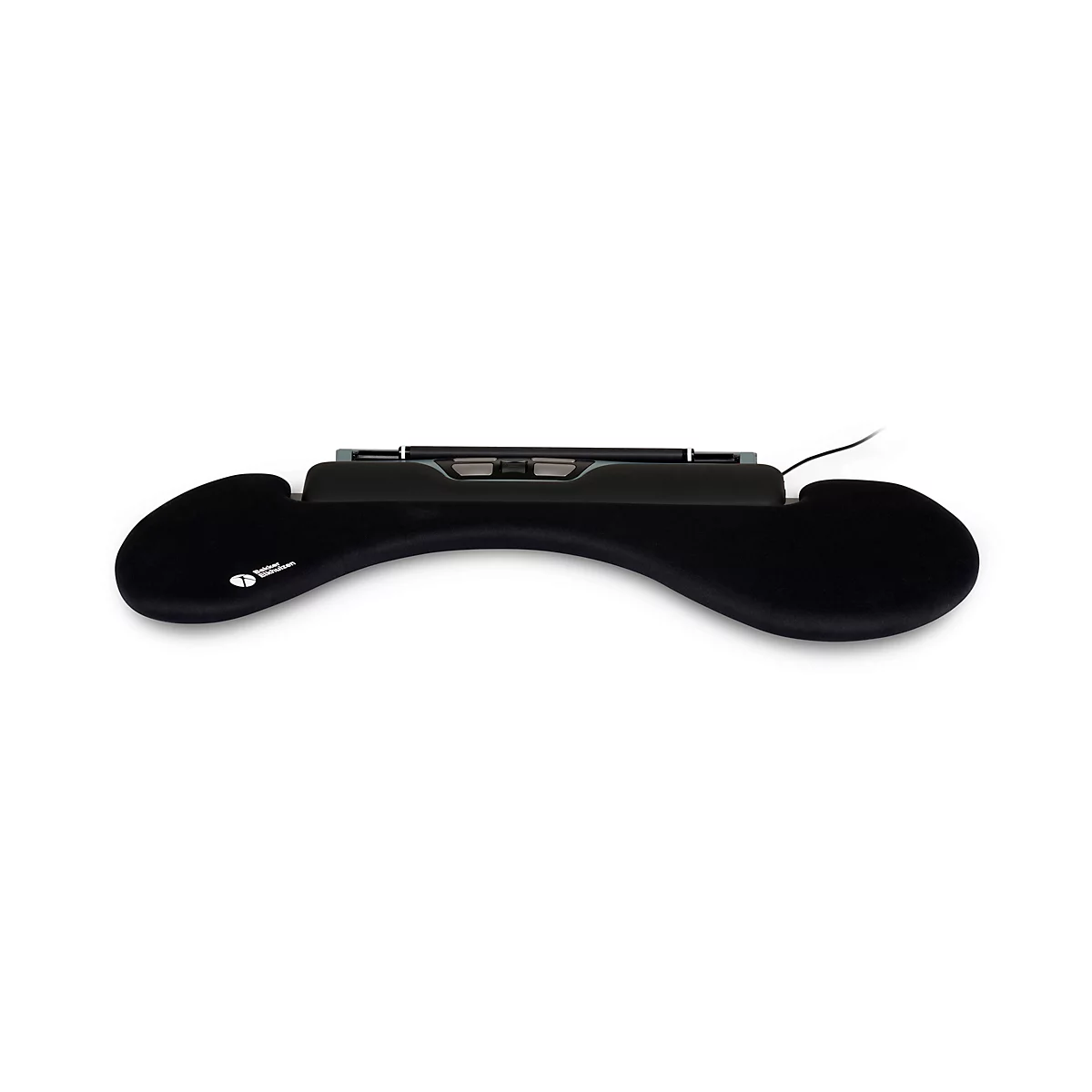 BakkerElkhuizen ErgoSlider+ muis, centraal, ergonomisch, bedraad, scrollbalk, 4 knoppen, USB-A/USB-C, zwart-grijs