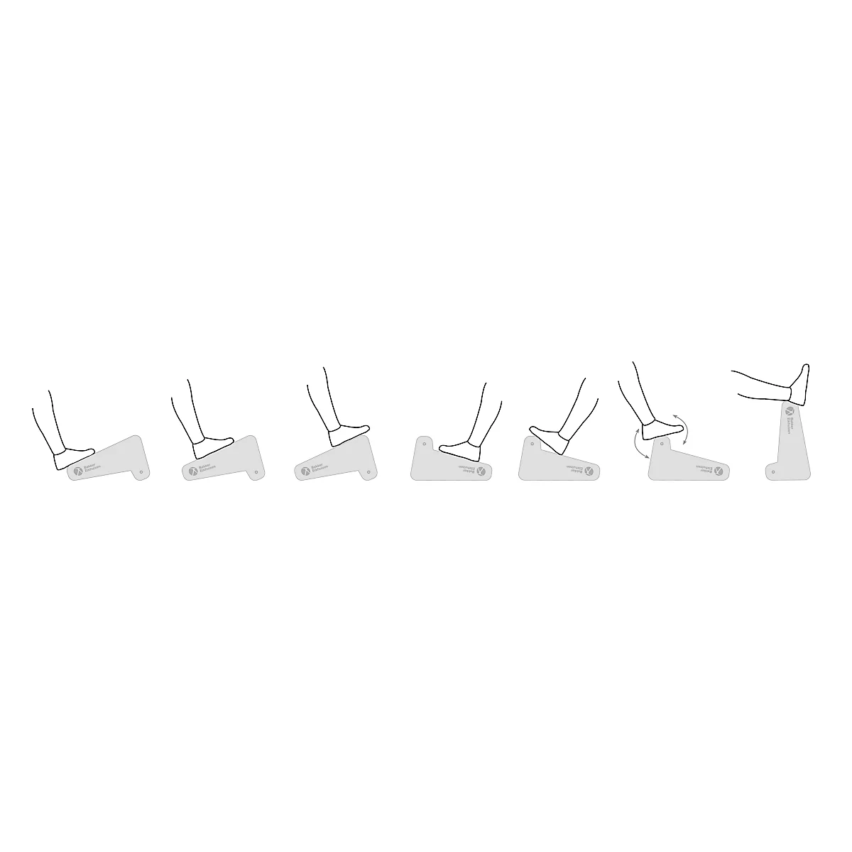 BakkerElkhuizen Fußstütze FootRest No.3, ergonomisch, geräuschlos, kippbar, 2 Höheneinstellungen, dunkelgrau