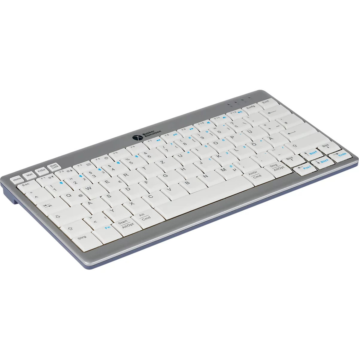 BakkerElkhuizen Tastatur UltraBoard 950 V2 Wireless, Bluetooth, 3 m Reichweite, HotKeys, USB-C, QWERTZ, dunkelgrau/hellgrau