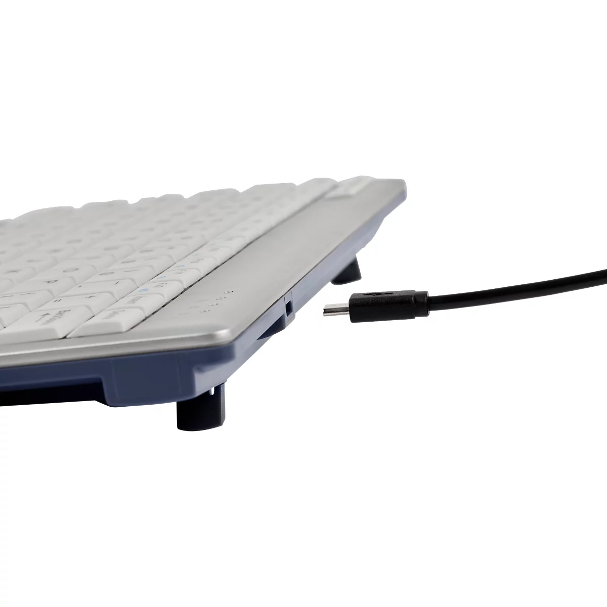 BakkerElkhuizen Tastatur UltraBoard 950 V2 Wireless, Bluetooth, 3 m Reichweite, HotKeys, USB-C, QWERTZ, dunkelgrau/hellgrau